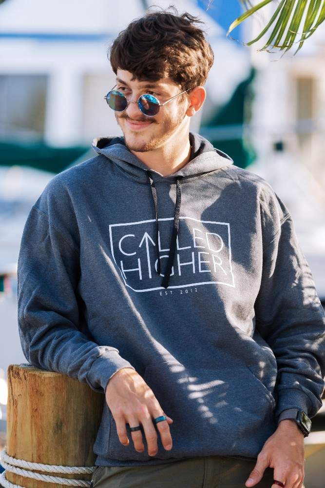 Called Higher grey hoodie with white logo